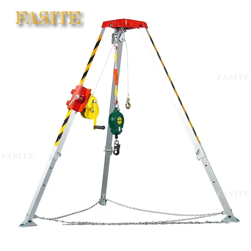 For Rescue Tripod Aluminum Alloy Fire Underground Wellhead Lifting Bracket Emergency Rescue Equipment Durable Portable Safety
