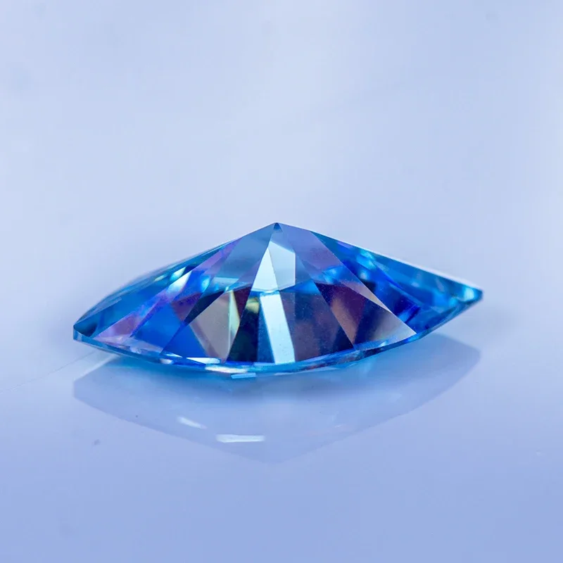 Moissanite Stone Gemstone Ice Blue Color Marquise Cut  Lab Grown Diamond Charms Woman Jewelry Making With GRA Certificate