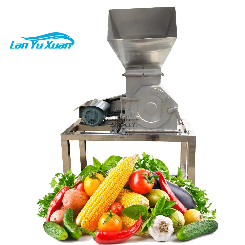 OEM 5t/h Fruit and Vegetable Squirrel Cage Crusher Tomato Paste Making Machine Ginger Chopper Grinding Machinery Juice Making