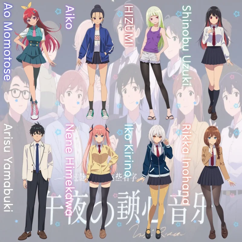 Tune In to the Midnight Heart ANIME 15CM Acrylic Figure Stand Figure Desktop Ornament Collecting Accessories Keychain