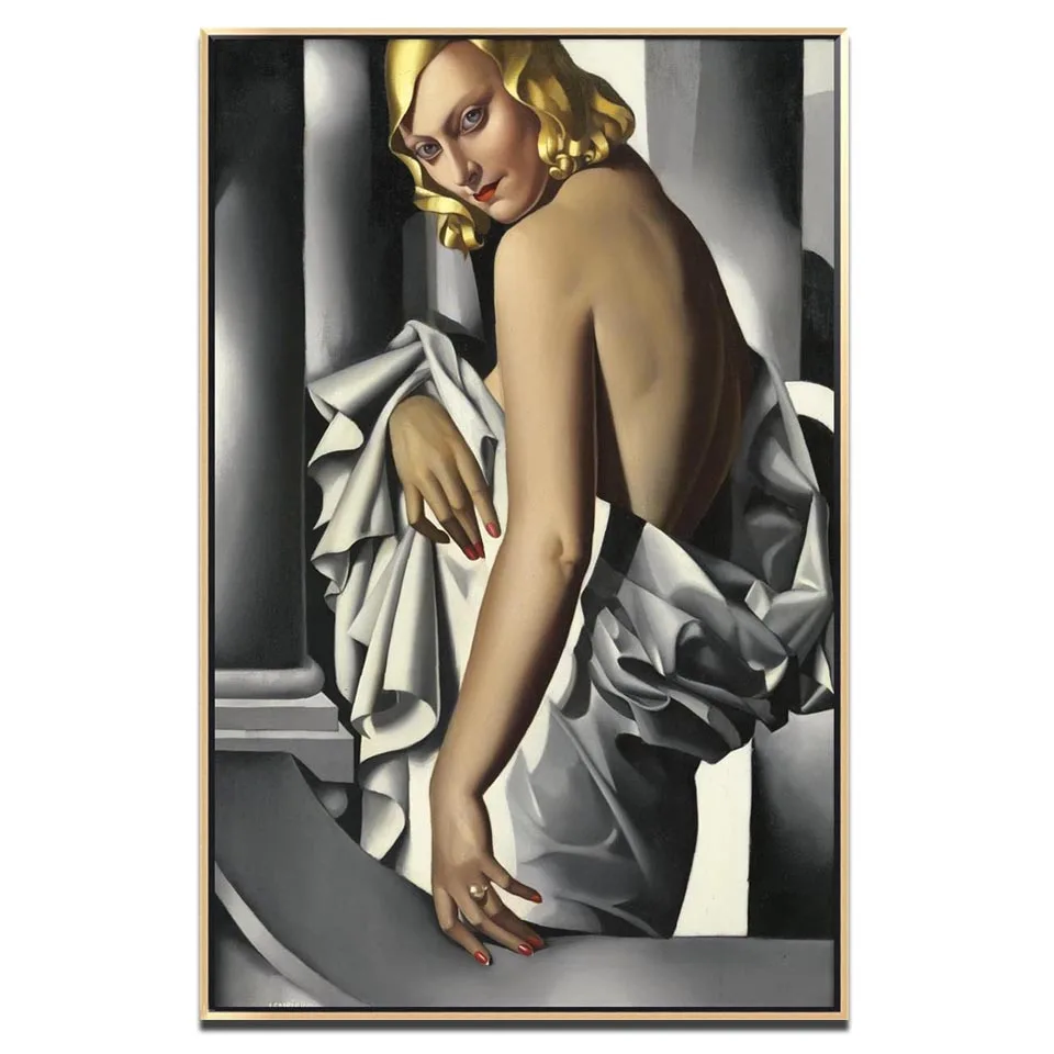 Portrait of Marjorie Ferry by Lempicka Handmade famous painting reproduction  Figure painting on linen canvas for living room