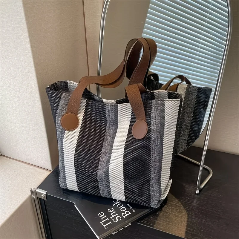 Einfache Damen-Tragetasche mit großem Fassungsvermögen, hochwertige, lässige Schulterhandtasche für Arbeit und Reisen – Detail 2