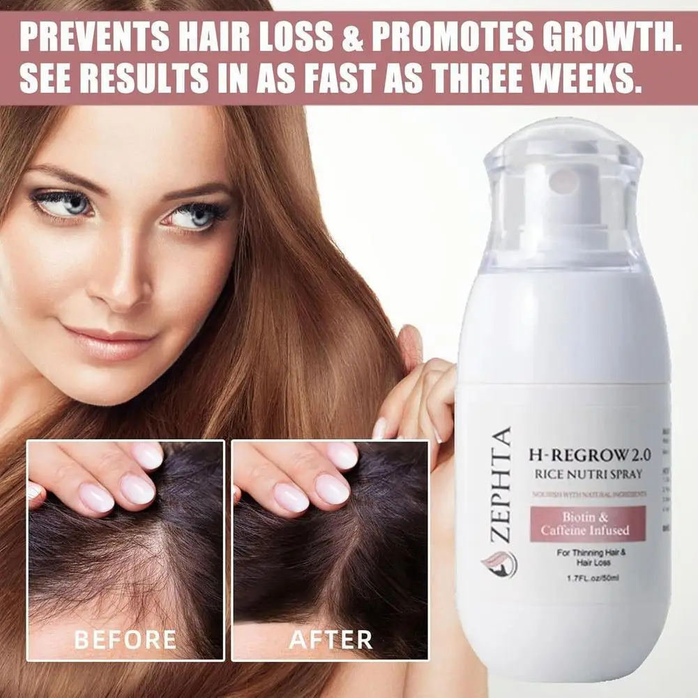 

50ML Hair Spray Rice Water Strong Hair Follicle Root Thick Loss Prevention Nourishing Soften Hair Helper Care Spray For Hair