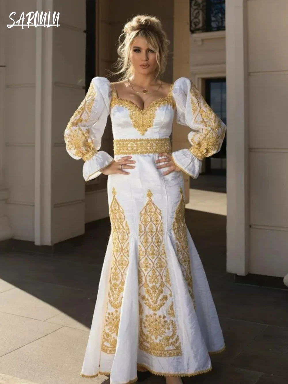 Traditional Kosovo Albanian Mermiad Evening Dresses Party Kaftan Appliques Dress Vintage Plus Size Customized Vestidos De Gala