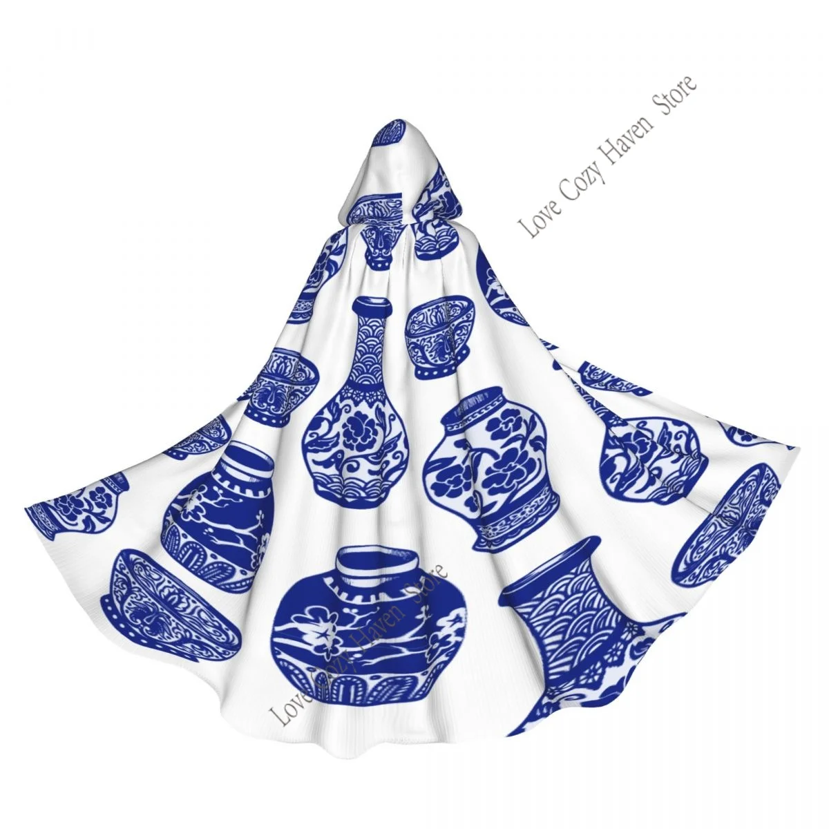 

Синие вазы Косплей Средневековые костюмы Плащ с капюшоном Накидки Длинные халаты Куртки Пальто Карнавал