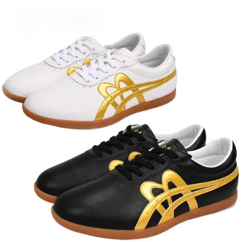 

Genuine Leather Kung fu Tai Chi Shoes Taekwondo Sneakers Martial Art Shoes Cowhide Leather Unisex Free Flexible Men Women