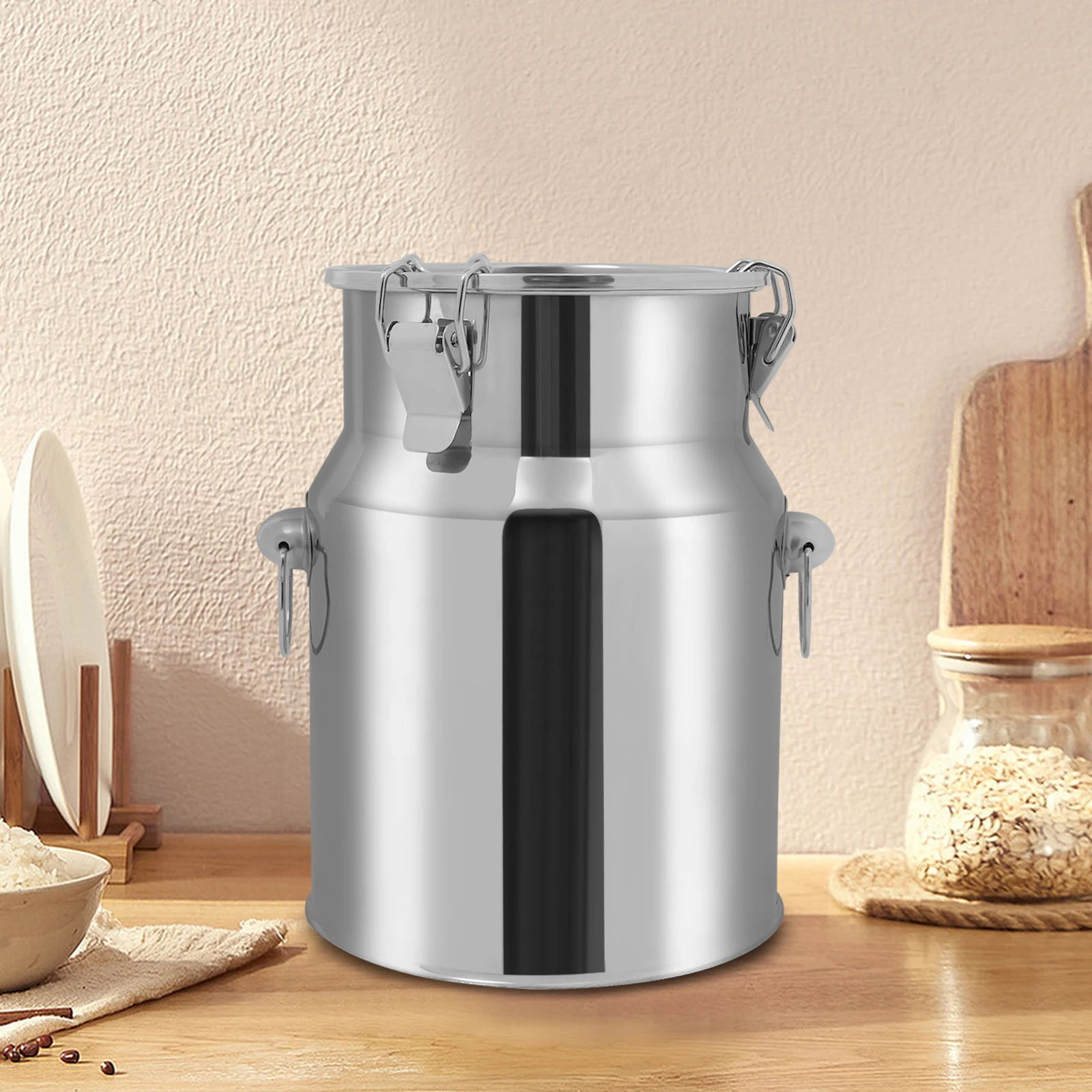 Seau à lait en acier inoxydable 201, seau hermétique autoportant, récipient hermétique pour la cuisine