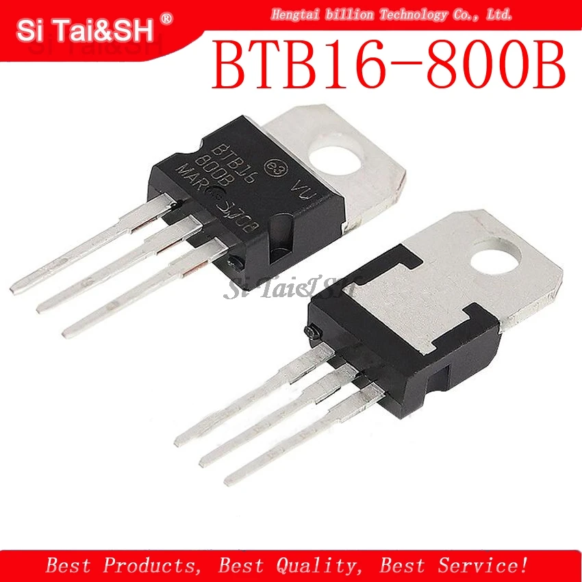 10pcs BTB16-800B BTB16-800 BTB016 Triacs 16 Amp 800 Volt TO-220 new original