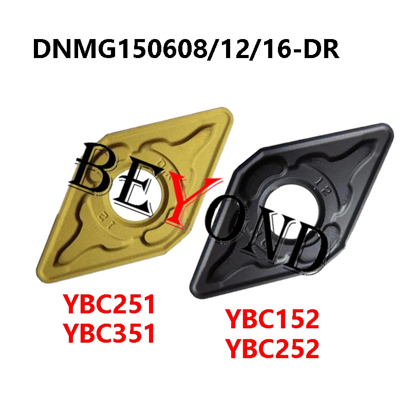 DNMG 100% Original Carbide Inserts DNMG150608-DR YBC152 YBC252 DNMG150612-DR YBC251 DNMG150616-DR YBC351 For Steel Lathe Cutter