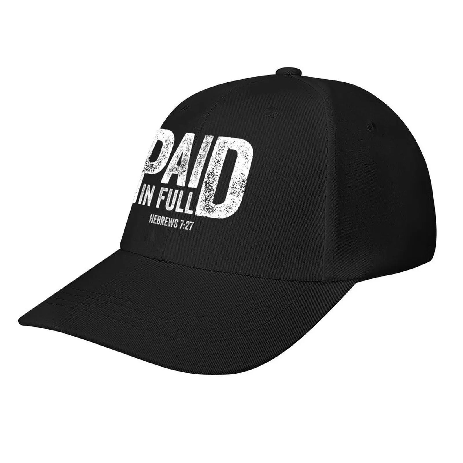 

Paid in Full - Retro Hebrews 7:27 Scripture Baseball Cap Mountaineering Military Cap Man sailor cap for men Mens Caps Women's