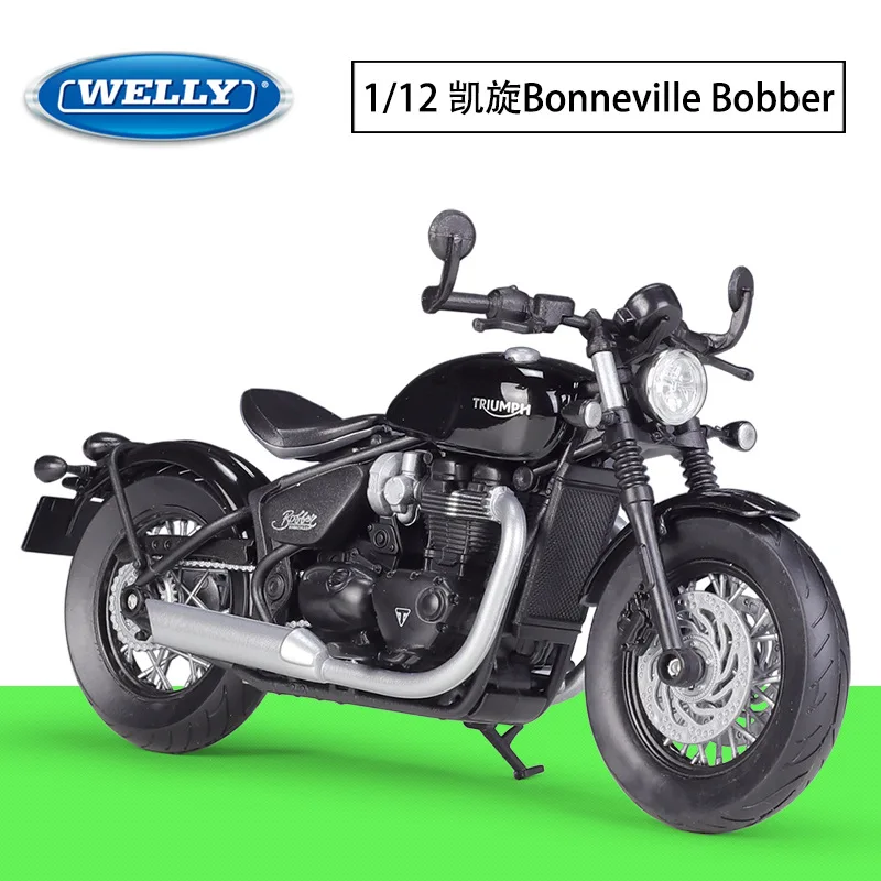 WELLY 1:12 TRIUMPH Bonneville Bobber High Simulation Alloy Model Adult Collection Decoration Gifts Toys for Boy