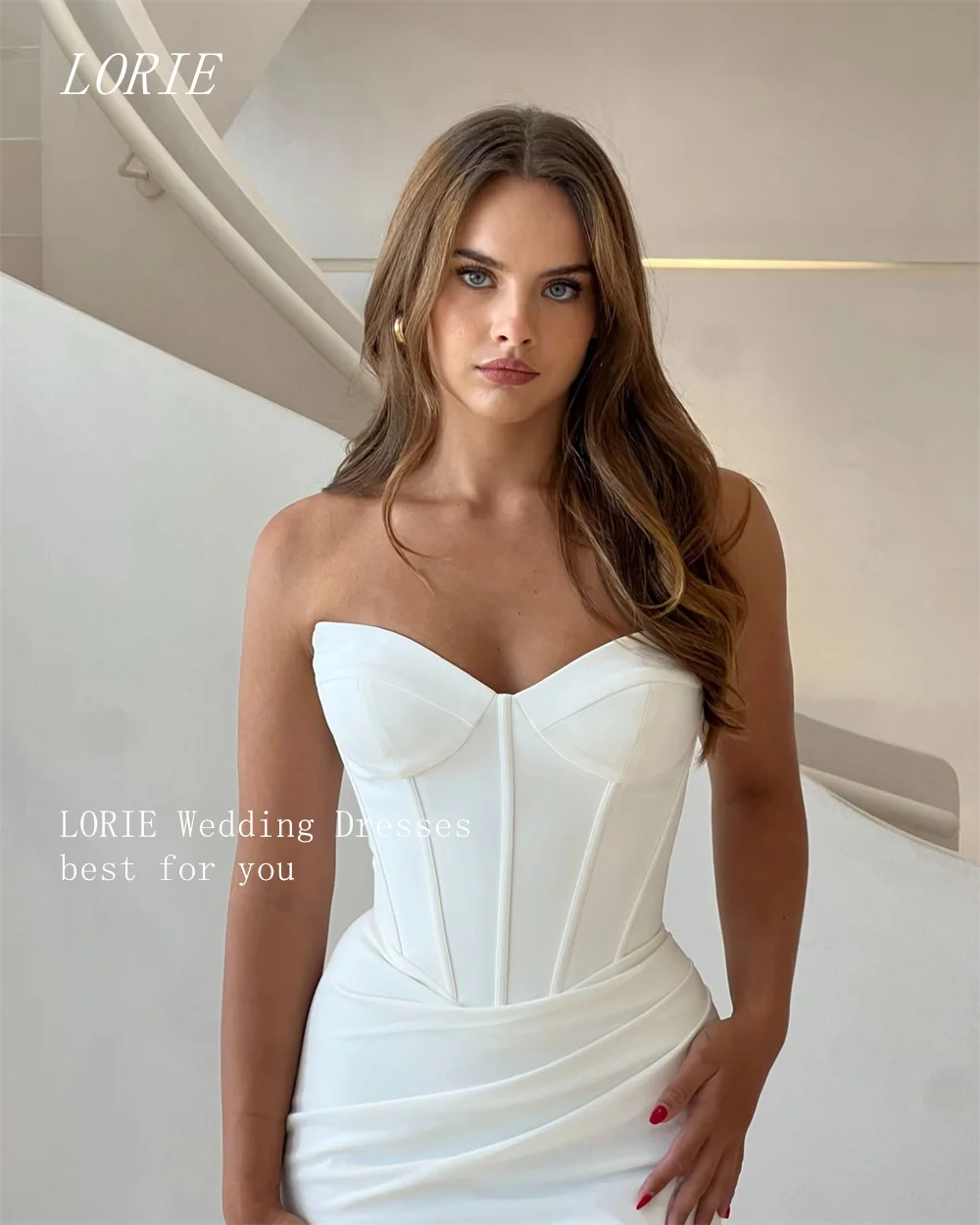 ชุดแต่งงานทรงเมอร์เมดสุดหรู LORIE ดีไซน์หวานแบบเจ้าหญิง พร้อมดีเทลผ่าข้างสุดสง่างาม รับตัดตามสั่ง ปี 2026