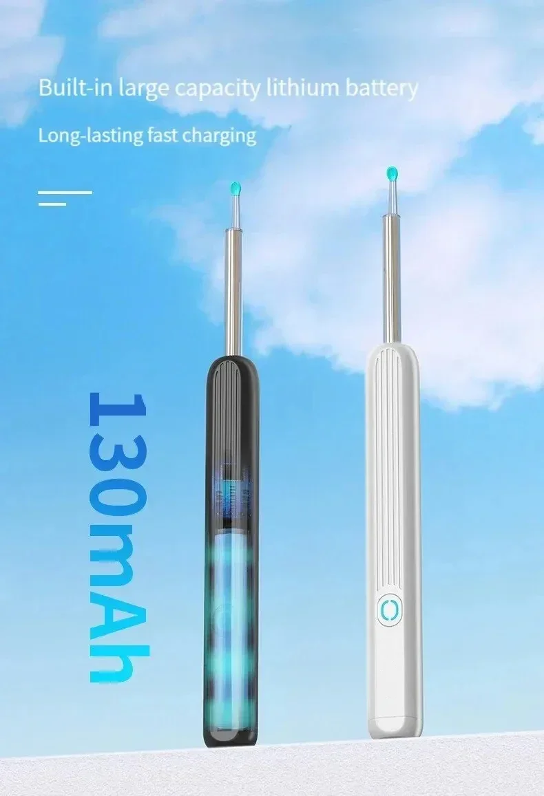 TINSOL Smart HD Visueller Ohrenreiniger 1080P Ohrenschmalz-Entferner Otoskop USB-C Wiederaufladbares Endoskop Ohrenschmalz-Reinigungswerkzeug Gesundheitspflegeset – Detail 14
