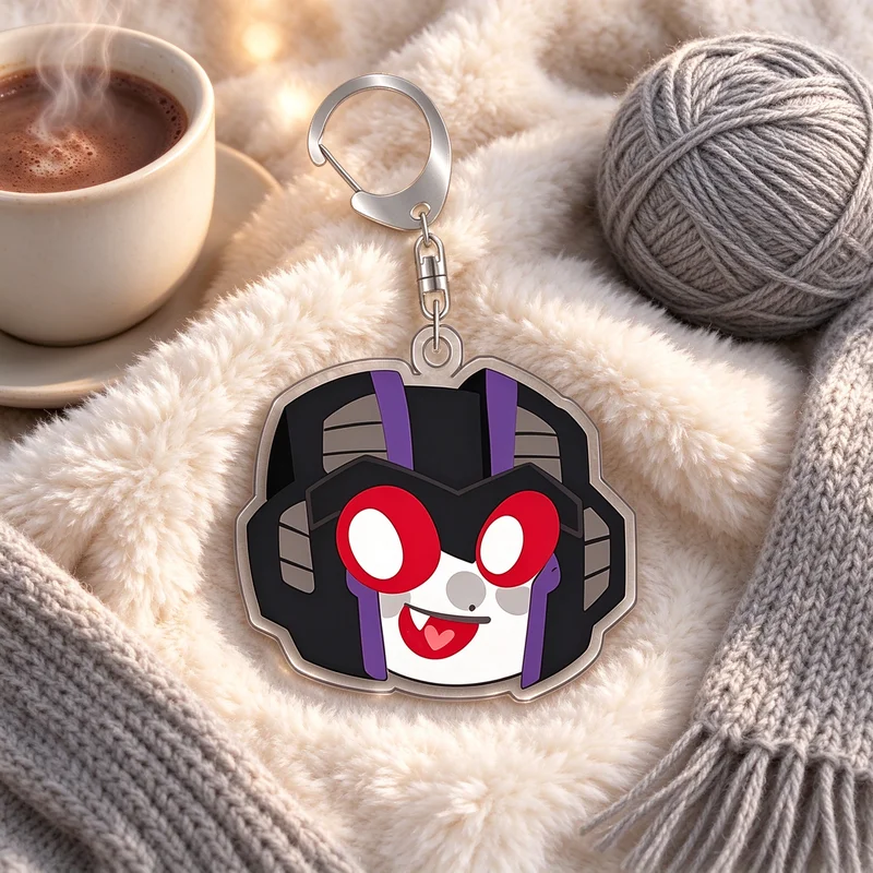 Keychain for Gundam Deathscythe Hell Zekrom Backpack Pendant Anime Game Fans Gift Recycled Acrylic Decoration Rare Card Toy 5cm view 2