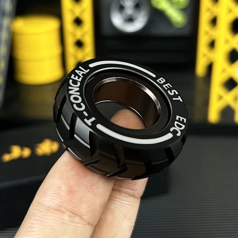 

Mechanic Ring Paragraph Fidget Spinner Fingertip Gyro Ratchet Magnetic Metal Push Card Adult Office Desk EDC Stress Relief Toys