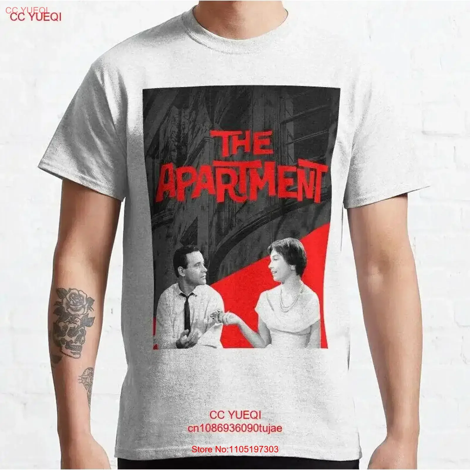 THE APARTMENT BILLY WILDER CLASSIC T SHIRT vintage Washed Top For Everyday Wear Stretched graphic Slightly Versatile streetwear