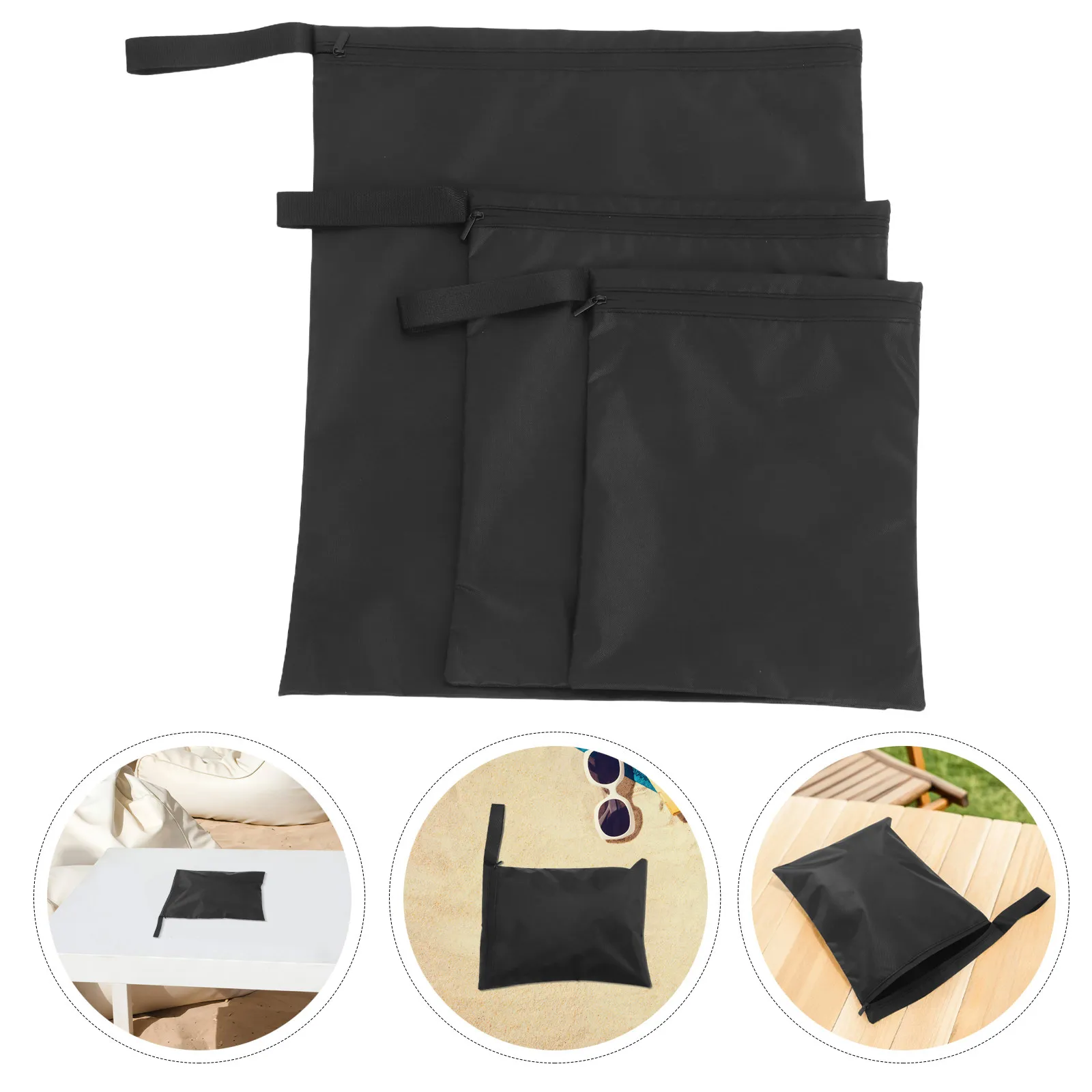 

3Pcs Waterproof Wet Bag for Swimsuit Rainwear Workout Clothes Dry Wet Separation Travel Gym Beach Pool Outdoor Quickdry Zippered