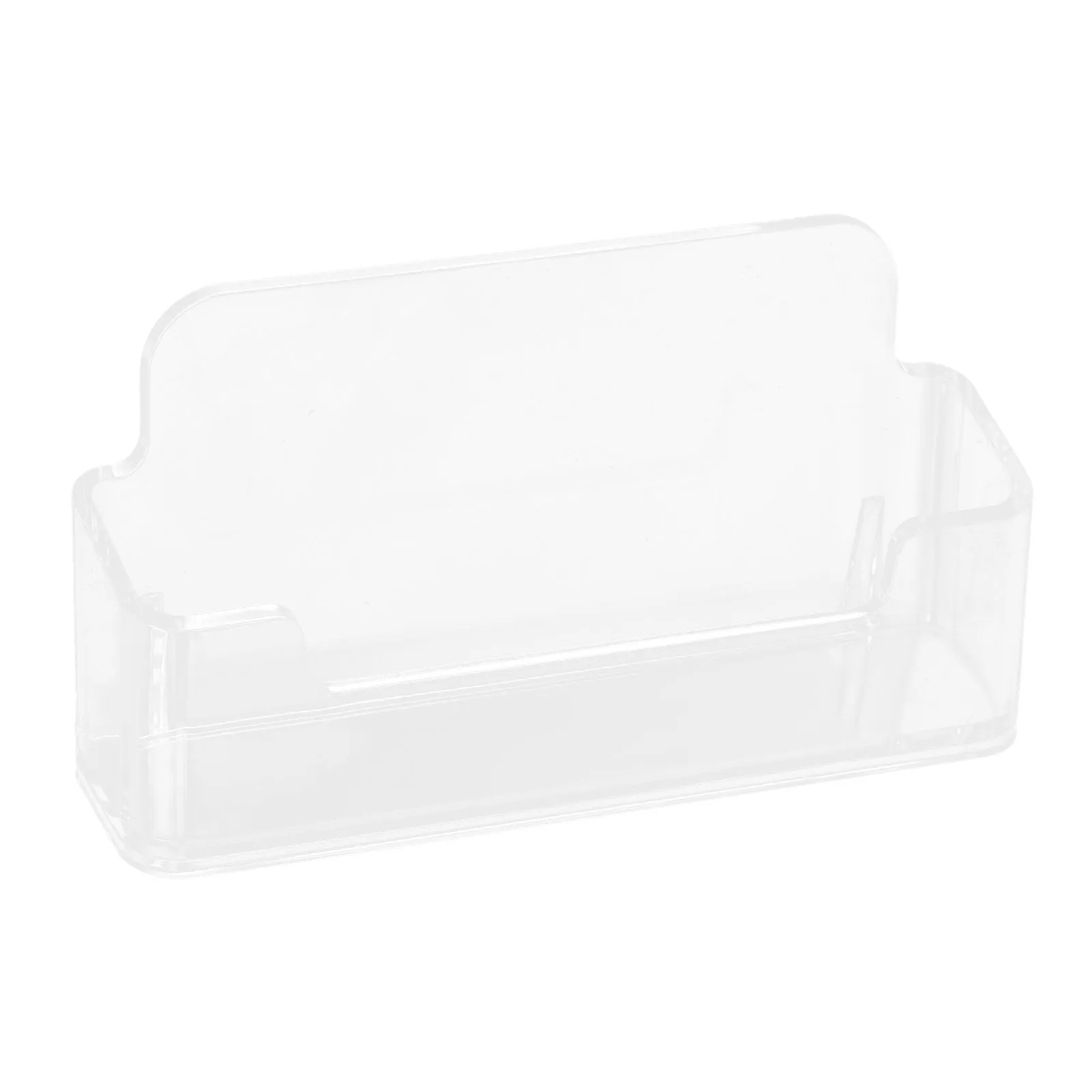 4 pçs acrílico transparente cartões de visita titular suporte compacto desktop cartões de escritório organizador armazenamento exibição suporte profissional