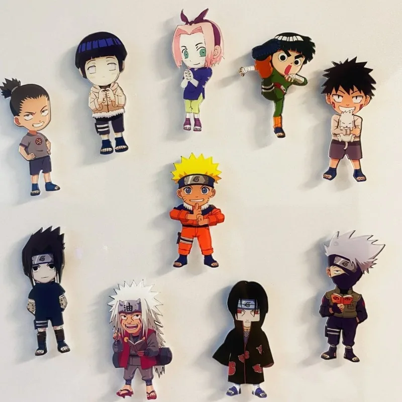 New Naruto refrigerator with magnetic suction, anime character photo wall, message post, personalized creative decoration