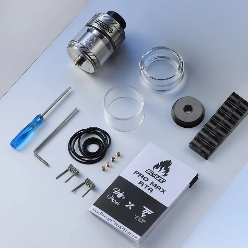 العلامة التجارية الجديدة السجائر الإلكترونية البخاخة ThunderCloud Blaze Max Pro RTA 5.5/8.5 مللي سطح الملف المزدوج 28 مللي متر خزان مع مايك Vapes
