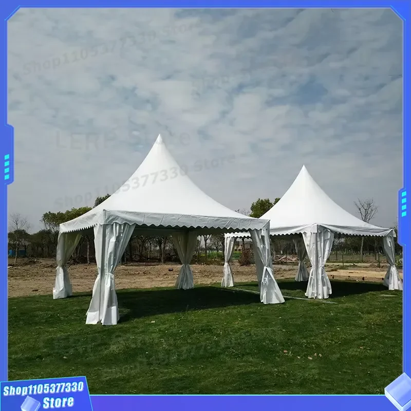 High Quality Aluminium Frame Outdoor Double Layer Gazebo Tent All Seasons 3x3 Weddings Parties Durable PVC Fabric 7-12