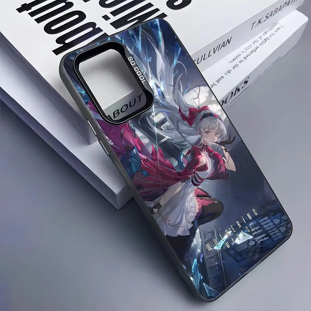 Wuthering Waves Carlotta Phone Case for Samsung Galaxy S26 S25 S24 S23 S22 S21 S20 Note20 Plus Ultra Colorful Silver Cover