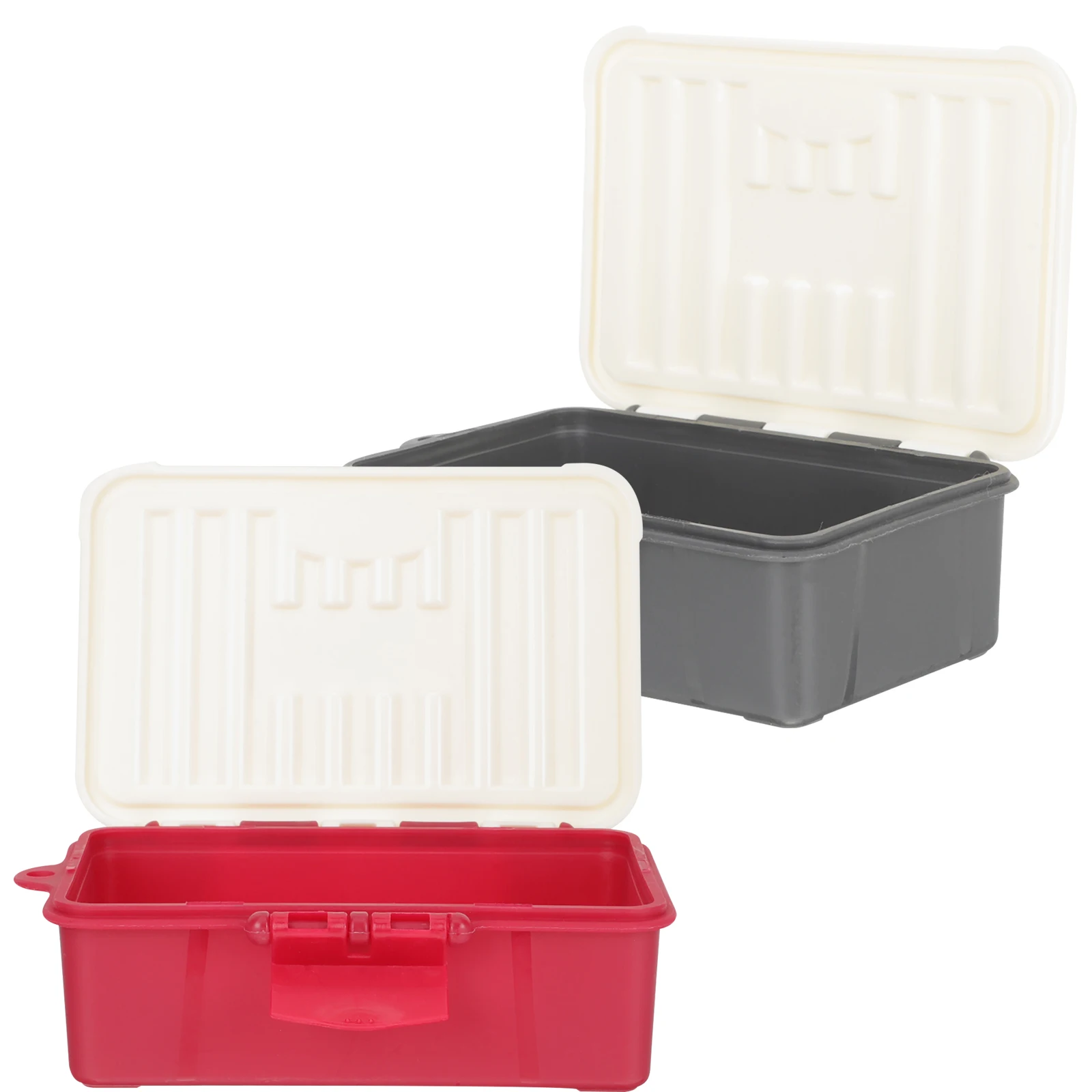 

2Pcs Rectangular Plastic Card Storage Boxes Closure Ideal for Playing Cards Poker Decks Crafts Travel Use