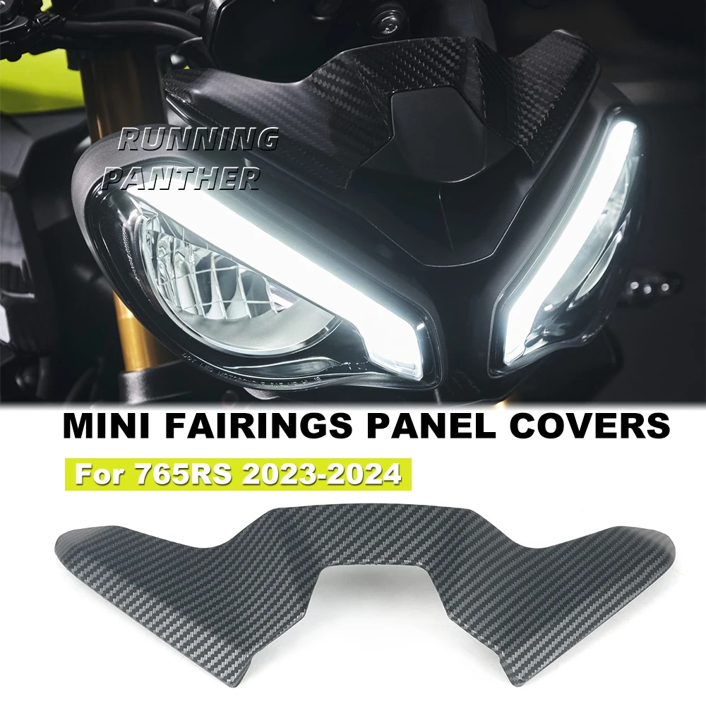 

Motorcycle Mini fairing panel cover For Triumph Street Triple 765R 765RS 2023 2024 Carbon Fibre flyscreen Motorcycle Accessories