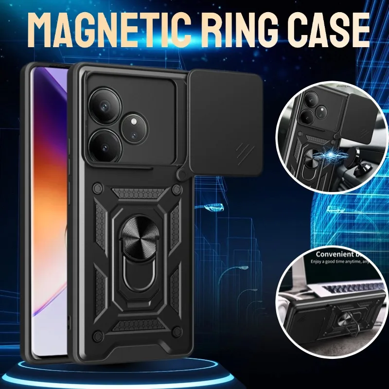 For Realme GT 6T GT6T 5G Case Car Magnetic Holder Ring Armor Cover for Realmi Realmy GT6 T GT Neo 6 SE RealmGT6T Phone Cases