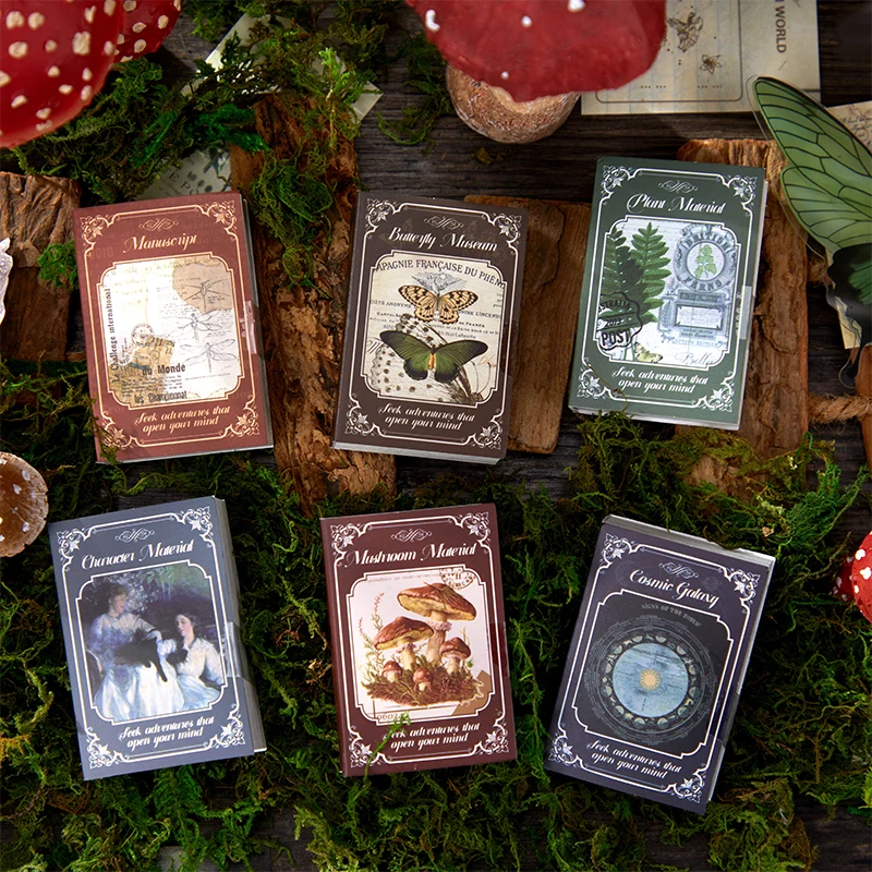 6 paczek/partia Seria Królestwo Roślin retro papierowy notes do notatek