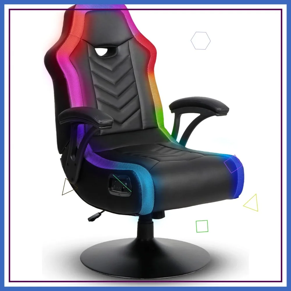 

Foldable Gaming Desk Chair with Built-in Audio, Perfect for College Dorm Bedrooms and Gamer Gifts