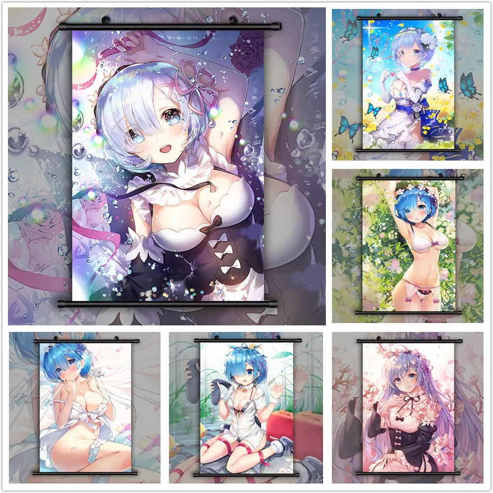 5D Diamond Painting Re-zero Rem HD Anime Diamond Embroidery Cross Stitch Kit Home Decor Diamond Mosaic Diamond Paintings