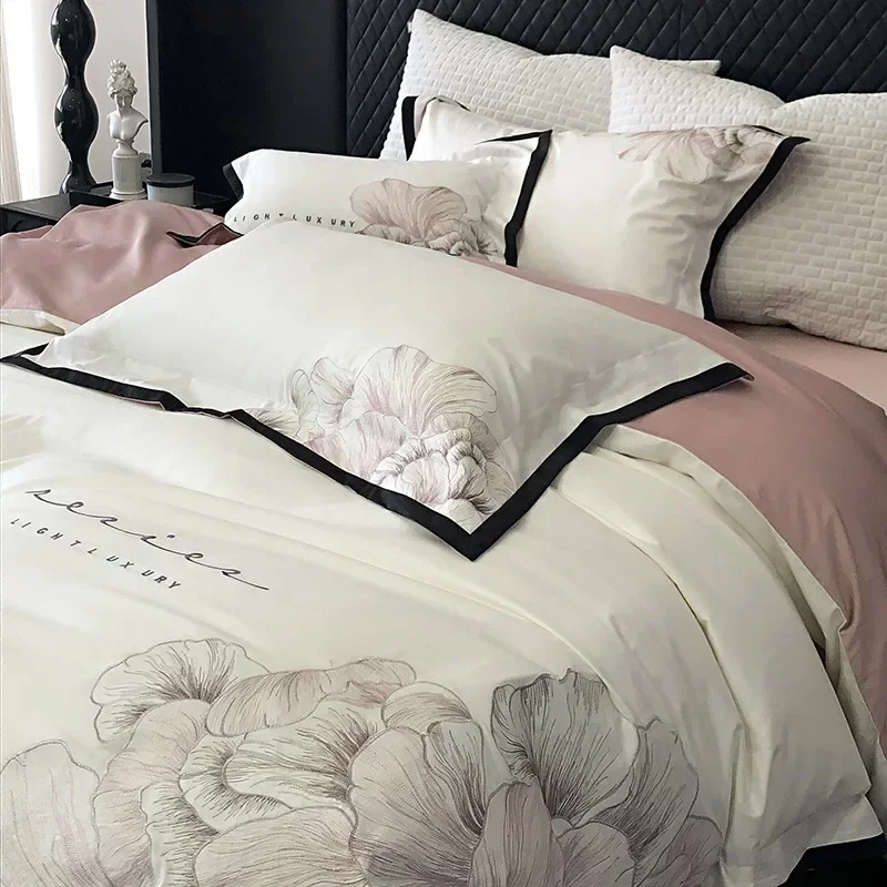 100s Australian cotton High-density Comforter bedding set embroidery bed linen bed cover set Quilt duvet cover bed sheets set