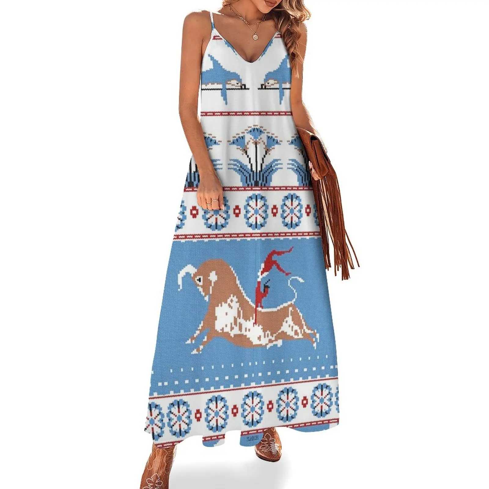 

Ancient Knits - Minoan Sleeveless Long Dress summer dresses for women 2025 fairy dress evening dresses ladies Dress