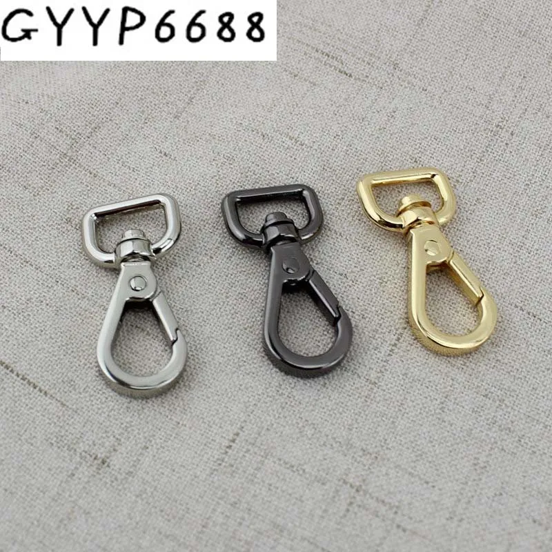 

10pcs 50pcs 13mm Handbag Plating Metal Swivel small Snap Hook Bag Hardware Buckle Purse Hook Swivel Diy