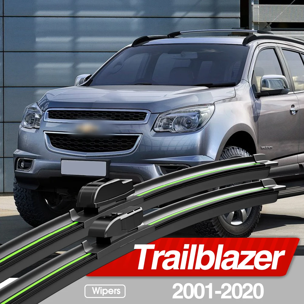 For Chevrolet Trailblazer 2001-2020 Front Windshield Wiper Blades 2x Windscreen Window Accessories 2002 2006 2009 2013 2016 2018