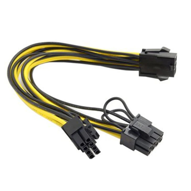 6Pin to Dual 8Pin Connector Wire Power Extension Cable Desktop Power Supply Lines