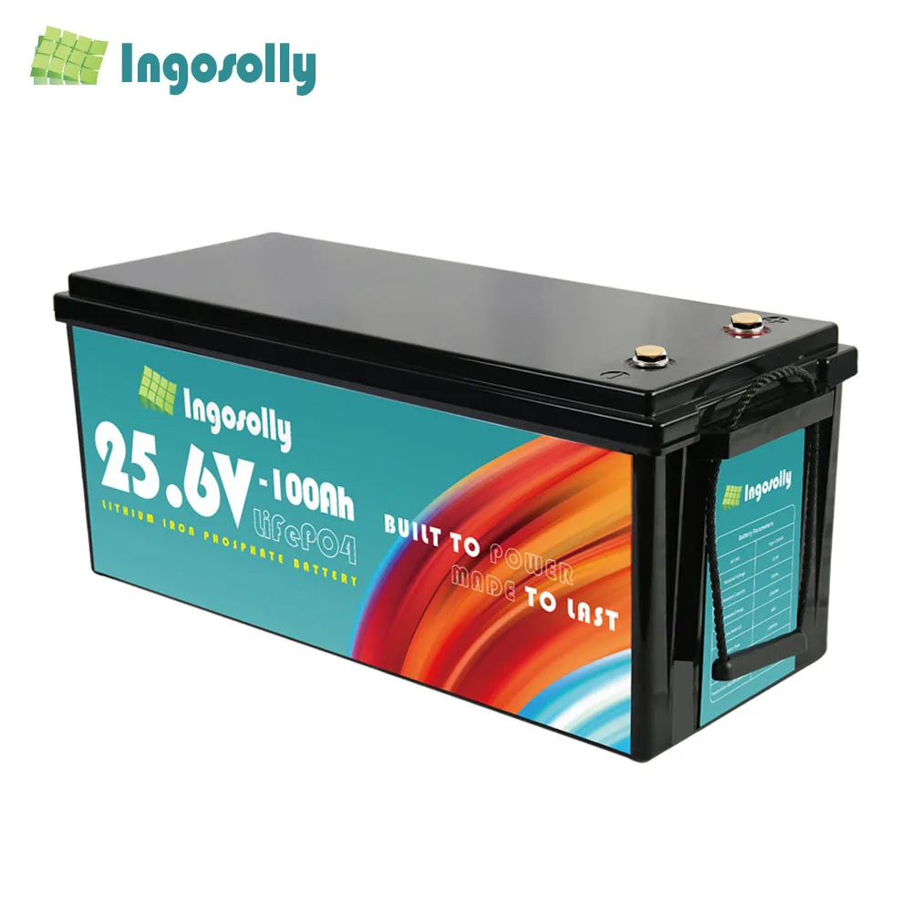 LiFePO4 Battery 100 Ah 24V, Lithium Battery 6000 Cycles and BMS Protection for Motorhome, Camping, Solar System, Boat