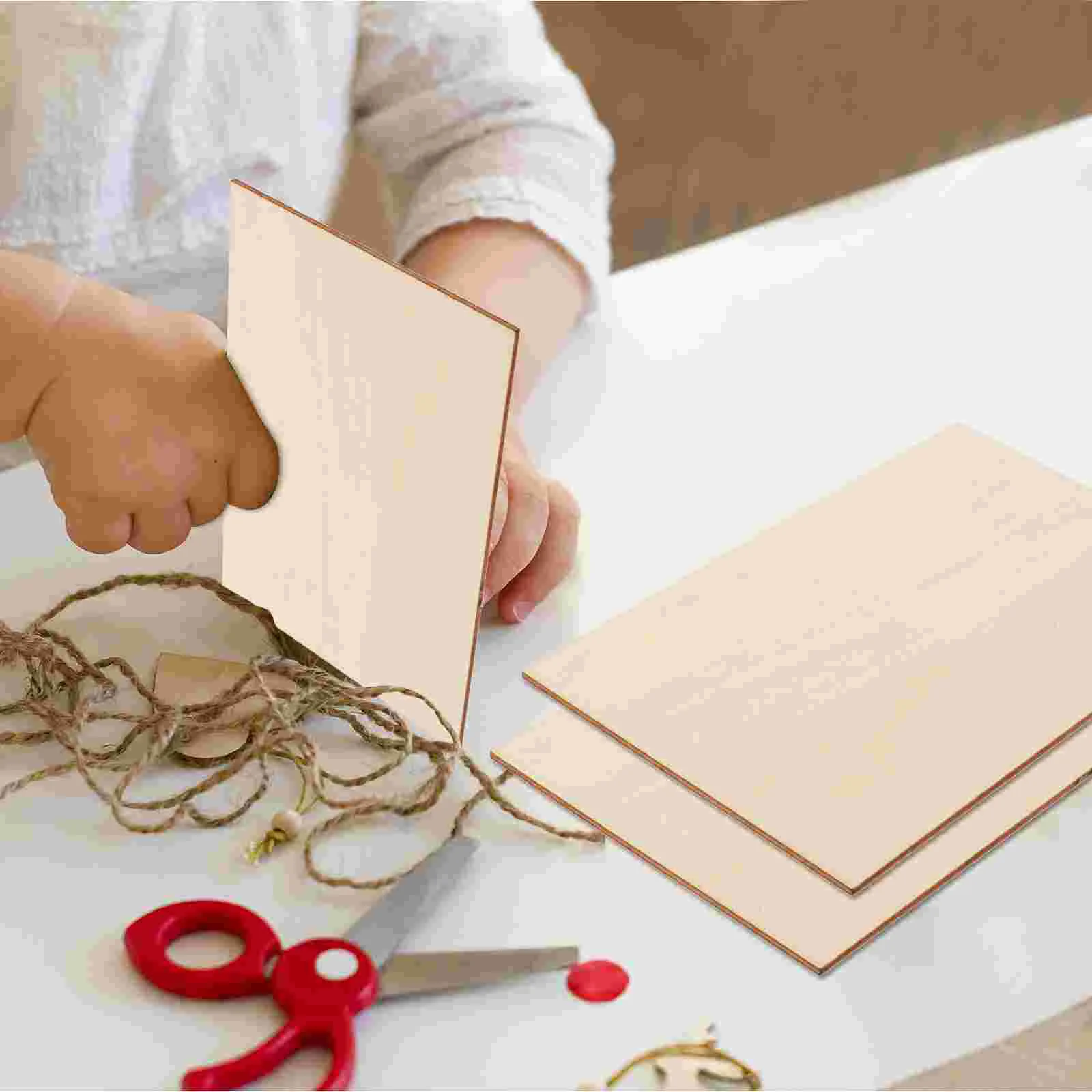 Panneau en copeaux de tilleul, panneau en bois non peint, blanc, planche inachevée, accessoire artisanal, bricolage, 15 pièces
