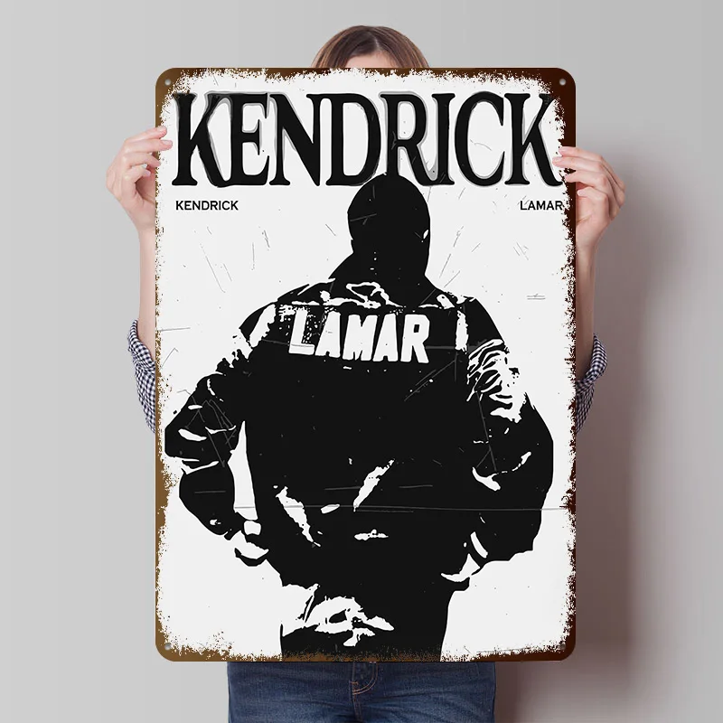 Kendrick Lamar Tin Poster Customized Wall Art Retro Vintage Metal Signs for Fans Room Office Decoration Gaming Bathroom Decor