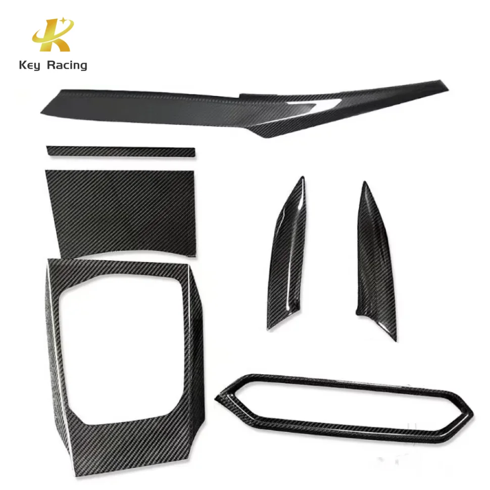 For BMW 3 Series 4 Series G80 G82 M3 M4 Paste Style Interior Accessorie Dry Carbon Fiber Central Console Dashboard