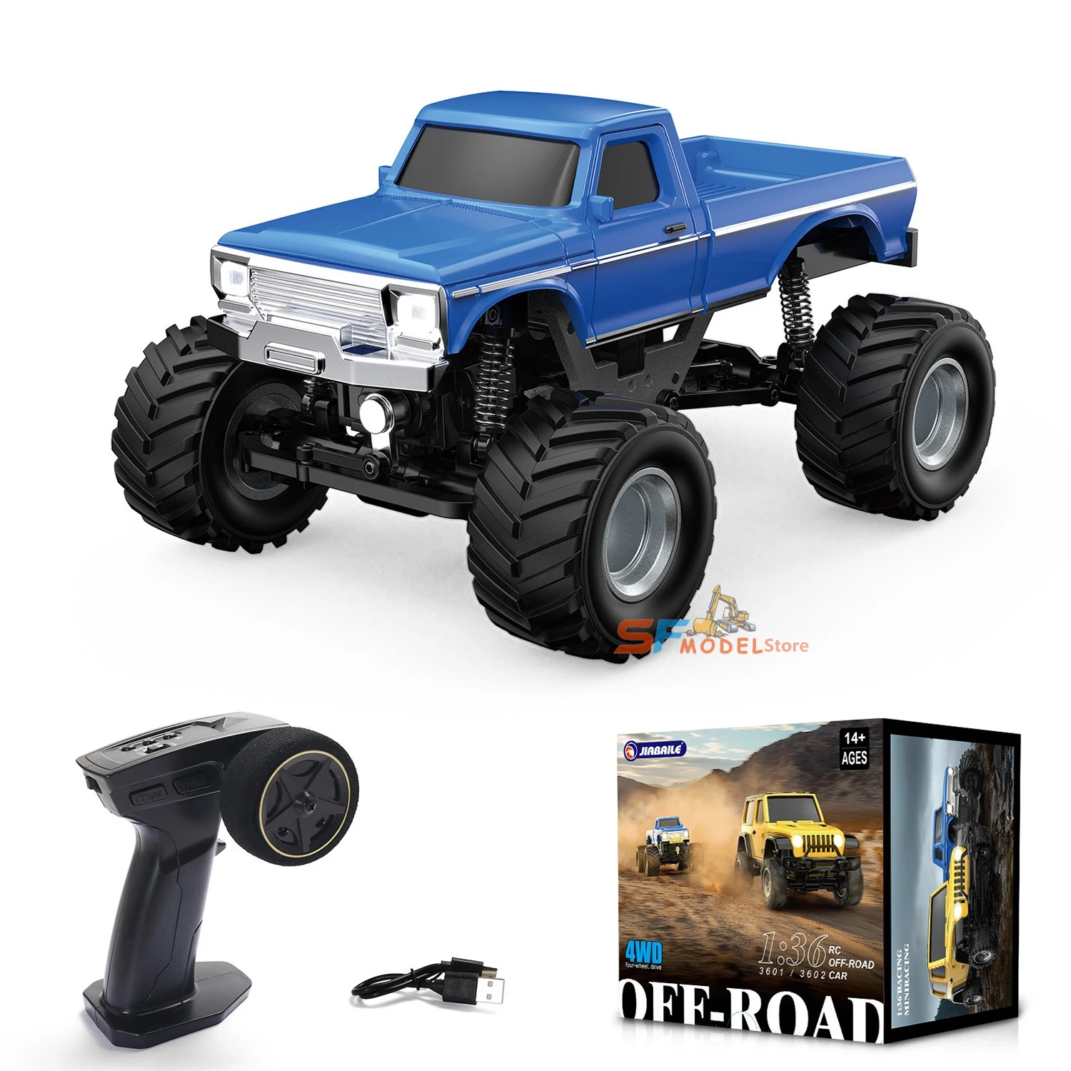 2.4G 1/36 Volledige Schaal RC Klimmen Auto 4WD RC Auto met Verlichting Simulatie Off-road Afstandsbediening Klimmen auto Jongen Speelgoed Cadeau