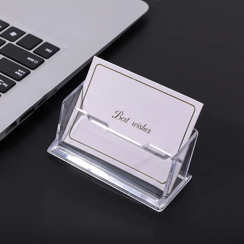 Business Card Holder Transparent Acrylic Card Storage Box Business Large Capacity Office Desktop Business Card Box Display Stand