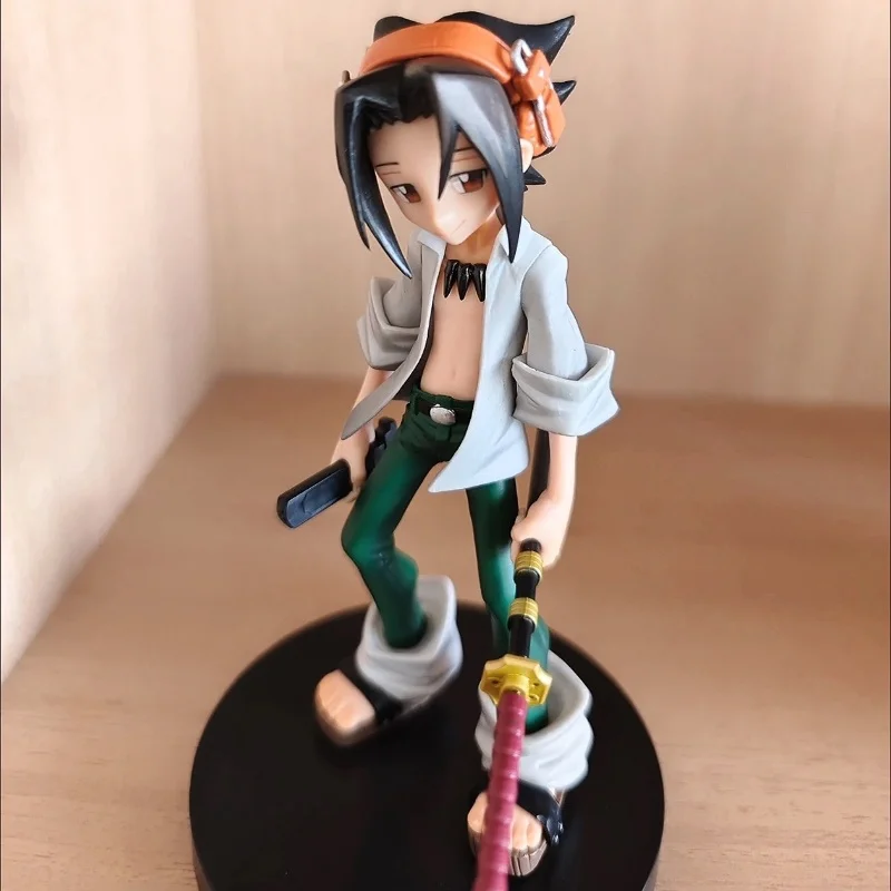 2024 Bandai Anime rey chamán figura Yoh Asakura con espada postura de pie figuras Aciton modelo Brinquedos estatua juguetes regalos
