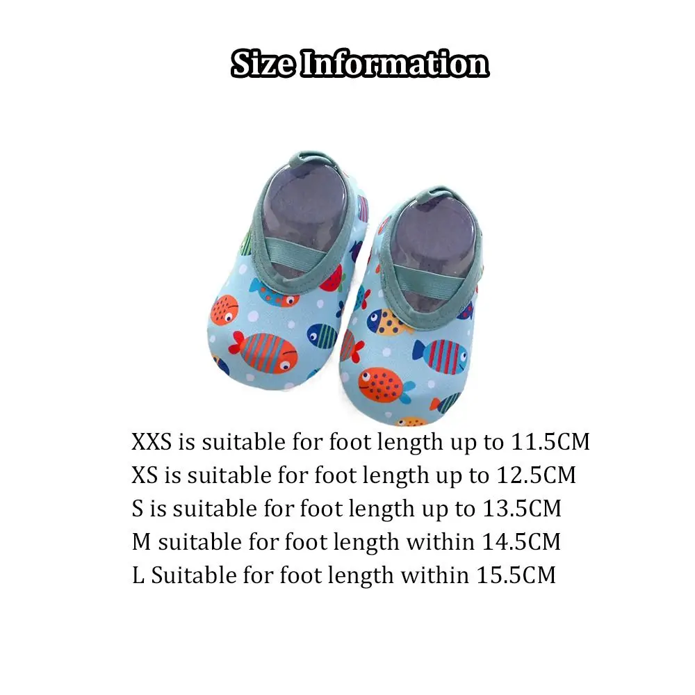 1Pair Trendy Non-slip Baby Floor Socks Cute Colorful Toddler Shoes High-Quality Soft Beach Shoes for Boys and Girls