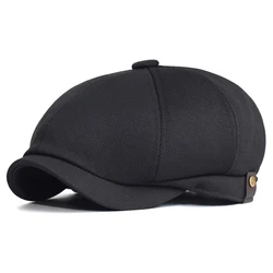 Spring Summer Breathable Newsboy Caps Outdoor Retro Casual Beret Hats Octagonal Hat Fashion Solid Flat Caps