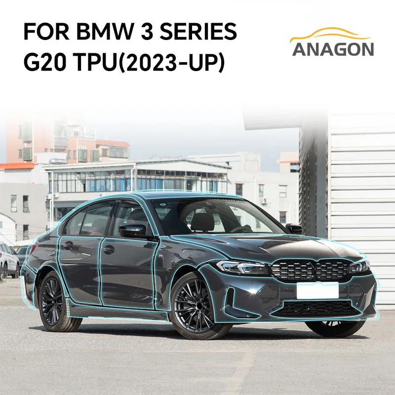 

For BMW 3 Series G20 2023 Pre Cut Car Paint Protection Film Clear PPF Decal Kit Body Transparent Anti Scratch Accessories