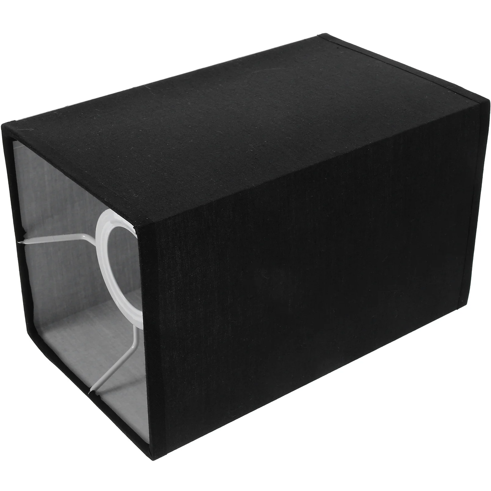 

Rectangular Linen Lamp Cover Replacement Modern Style E27 Table Lamp Shade Black Detachable Floor Lampshade Desk Wall