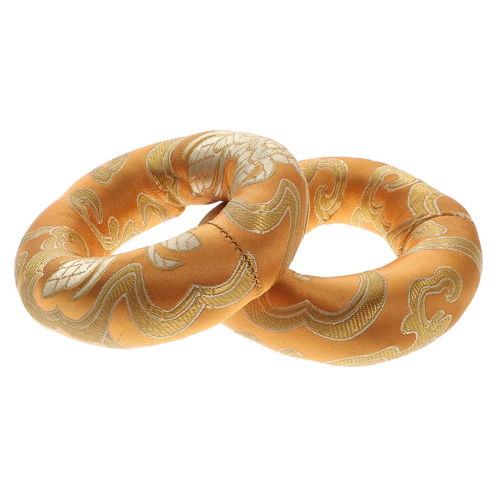 2Pcs Buddha Singing Bowl Pads Premium Material Sound Bowl Mats Buddhist Supplies Carry Lightweight Decorative Cushions