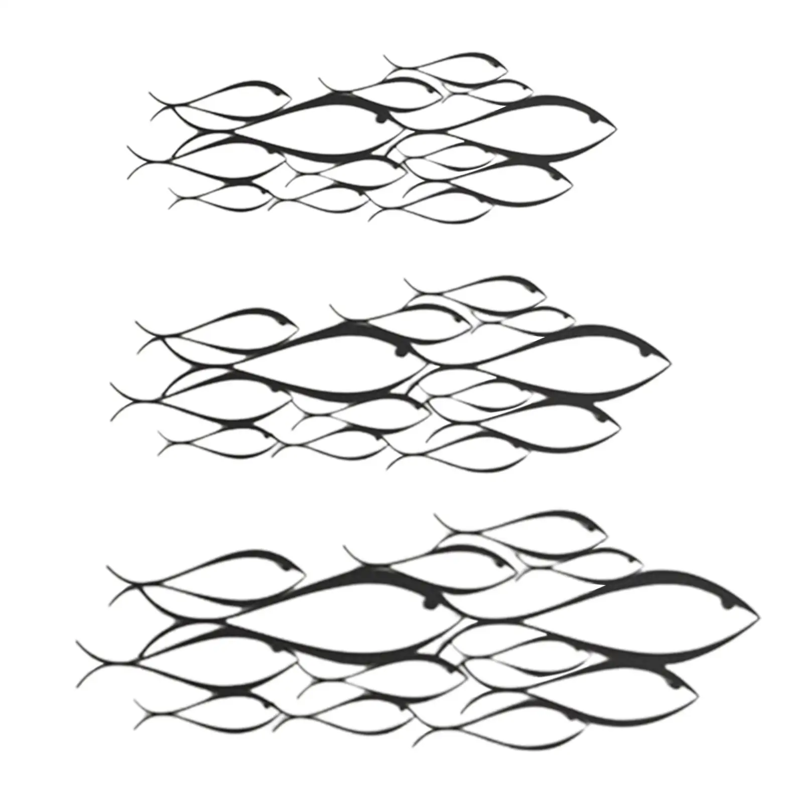 Creative Fish Wall Sculpture Art Decoration Iron Ornament for Bathroom Indoor Outdoor Living Room Bedroom
